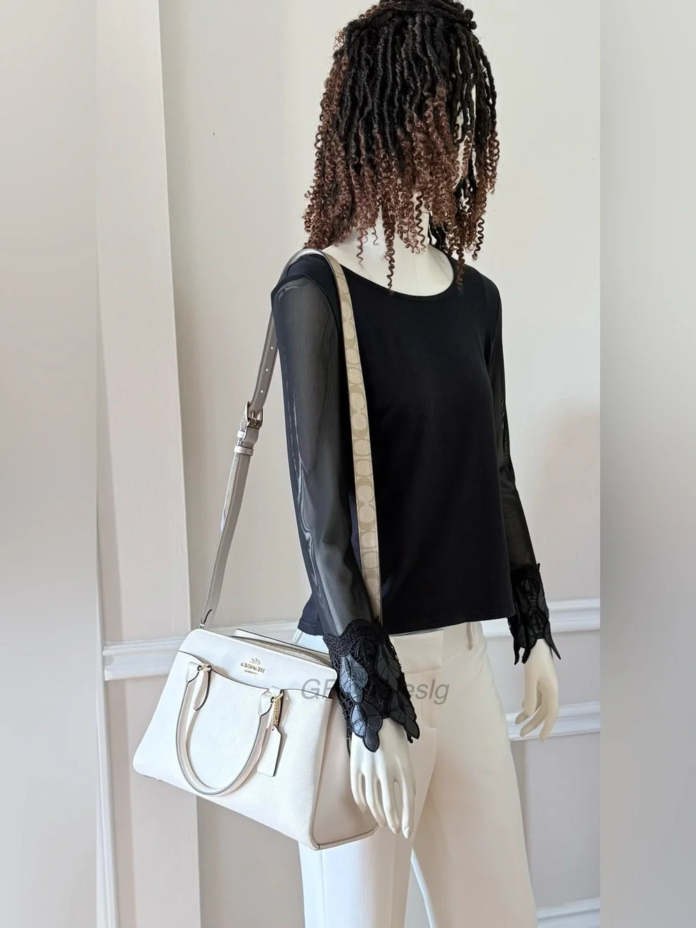 NWT Coach Darcie Carryall Handbag Crossbody Chalk White CH290 Multi Compartment